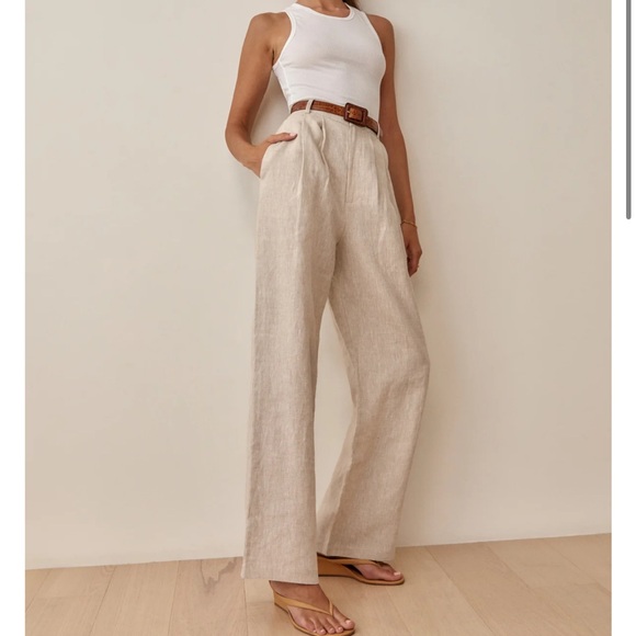 Reformation Pants - Reformation Vesta Pant (00P) and Lorin Top Set (XS) (Oatmeal)